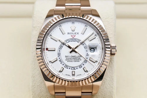 Rolex Skydweller 18ct Everose Gold Ivory Dial Watch 326935 | B&P