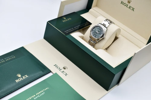 Rolex Datejust 31mm Midsize Stainless Steel Mint Green Watch 278274 | 2023 B&P