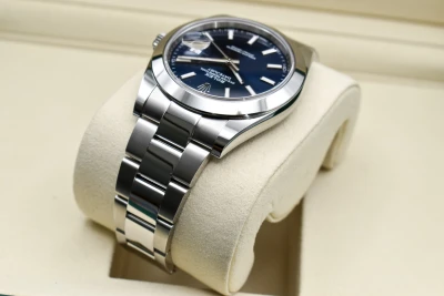 Rolex Datejust 41 Stainless Steel Blue Baton Watch 126300 | 2026 Box & Papers