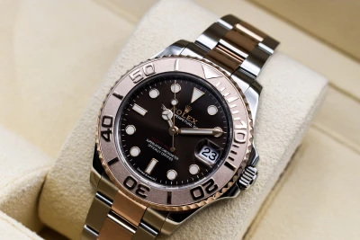 Rolex Yacht-Master 37 Steel & 18k Rose Gold Choco Dial Watch 268621 | 2020 B & P