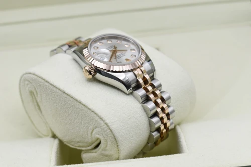 Rolex Datejust Lady 26mm Stainless Steel & 18K Rose Gold Diamond Watch 179171 | B&P