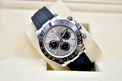 Rolex Daytona Oysterflex 18K White Gold Ghost Dial Watch 116519LN | 2020 B&P