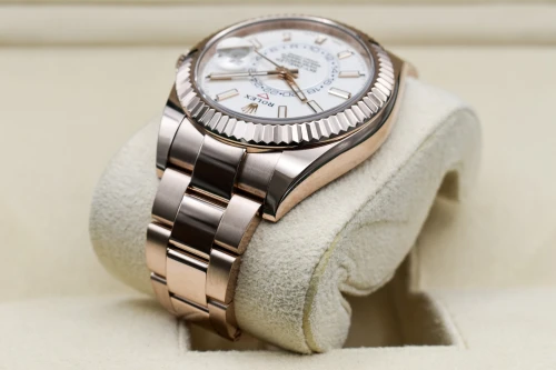 Rolex Skydweller 18ct Everose Gold Ivory Dial Watch 326935 | B&P
