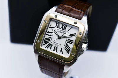 Cartier Santos 100 XL 38mm Steel & 18ct Gold Watch 2656 | 2016 Papers
