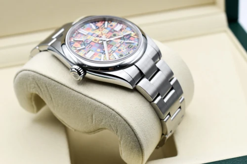 Rolex Oyster Perpetual Stainless Steel Jubilee-Motif Dial Watch 134300 | 2026 B&P