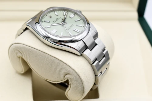 Rolex Oyster Perpetual 41mm Pistachio Stainless Steel Watch 134300 | Unworn
