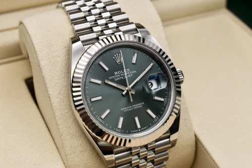 Rolex Datejust 41mm Stainless Steel Mint Green Watch 126334 | 2026 Unworn