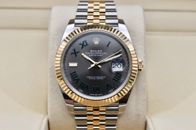 Rolex Datejust 41 Steel & 18k Gold Wimbledon Dial Watch 126333 | 2025 B&P
