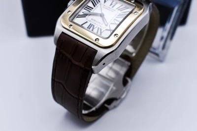 Cartier Santos 100 XL 38mm Steel & 18ct Gold Watch 2656 | 2016 Papers
