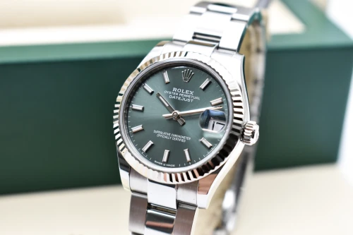 Rolex Datejust 31mm Midsize Stainless Steel Mint Green Watch 278274 | 2023 B&P