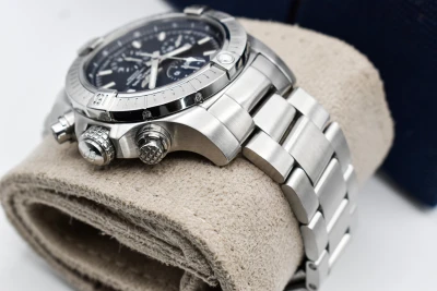 Breitling Avenger 43 Stainless Steel Black Dial 43 mm Watch A13385 | 2021 B&P