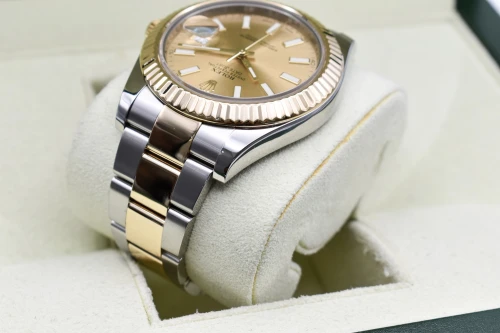 Rolex Datejust 2 Stainless Steel & 18K Gold Chamoagne Dial Watch 116333 | B&P