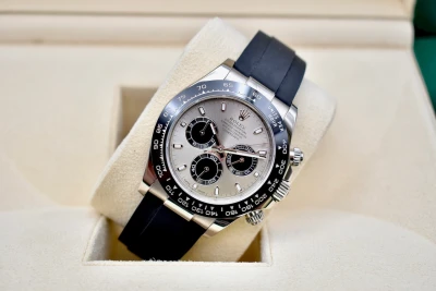 Rolex Daytona Oysterflex 18K White Gold Ghost Dial Watch 116519LN | 2020 B&P