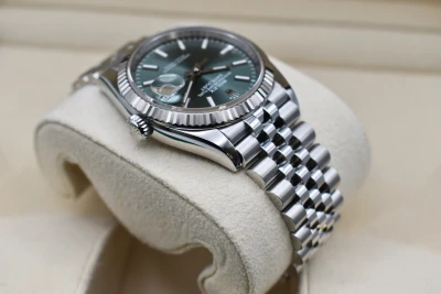 Rolex Datejust 36 Steel & 18k White Gold Mint Green Dial Watch 126234 | 2022