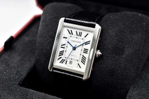 Cartier Tank Solo XL Automatic Stainless Steel Watch W5200027 | 2018 B&P