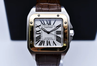 Cartier Santos 100 XL 38mm Steel & 18ct Gold Watch 2656 | 2016 Papers