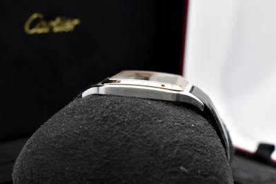 Cartier Santos Dumont XL Stainless Steel & 18K Rose Gold Watch W2SA0017 | B&P