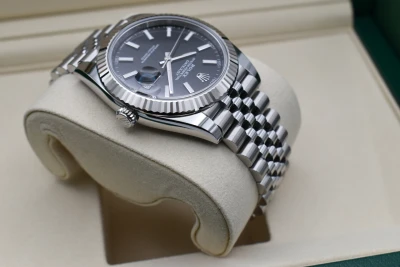 Rolex Datejust 41 Black Baton Stainless Steel Watch 126334 | 2026 Unworn