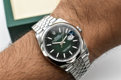 Rolex Datejust 36mm Stainless Steel Green Ombre Watch 126200 | 2026 Unworn