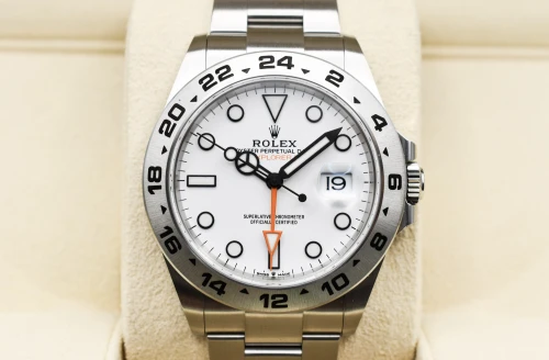 Rolex Explorer 2 Stainless Steel Polar White Dial Watch 226570 | 2026 Unworn