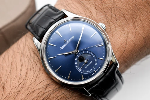 Jaeger LeCoultre Master Ultran Thin Moon Stainless Steel Blue Dial Watch Q1368480 | B&P