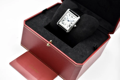 Cartier Tank Solo XL Automatic Stainless Steel Watch W5200027 | 2018 B&P