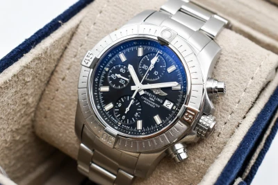 Breitling Avenger 43 Stainless Steel Black Dial 43 mm Watch A13385 | 2021 B&P