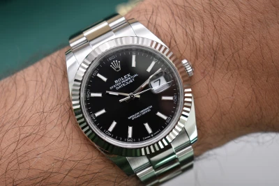 Rolex Datejust 41 Black Baton Stainless Steel Watch 126334 | 2026 Unworn