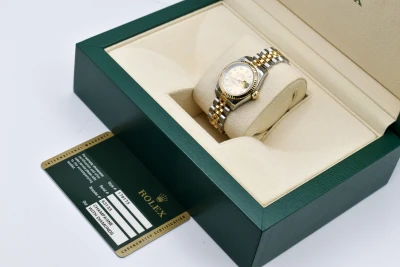 Rolex Lady Datejust 26mm Steel & 18ct Gold Champagne Diamond 179173 | B&P