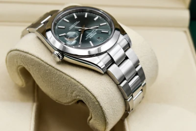 Rolex Datejust 41mm Mint Green Stainless Steel Watch 126300 | 2026 B & P