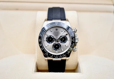 Rolex Daytona Oysterflex 18K White Gold Ghost Dial Watch 116519LN | 2020 B&P