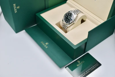 Rolex Datejust 41 Black Baton Stainless Steel Watch 126334 | 2026 Unworn