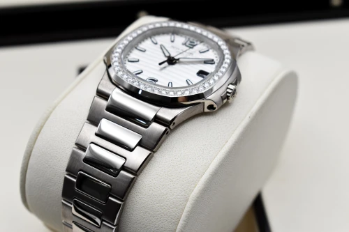 Patek Philippe Ladies Nautilus White Gold Diamond Watch 7010/1G-011 | B&P