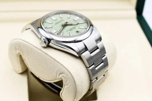Rolex Oyster Perpetual 41mm Pistachio Stainless Steel Watch 134300 | Unworn