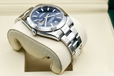 Rolex Datejust 41 Stainless Steel Blue Baton Watch 126300 | 2026 Box & Papers