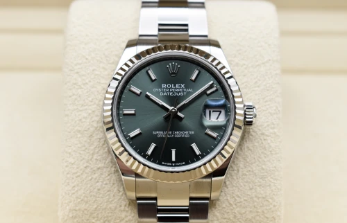 Rolex Datejust 31mm Midsize Stainless Steel Mint Green Watch 278274 | 2023 B&P