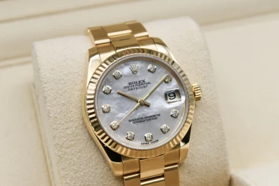 Rolex Datejust 31 18k Gold Mother Of Pearl Watch 178278 | 2014 B&P