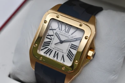 Cartier Santos 100 XL 18ct Yellow Gold Watch W20071Y1 | Box & Papers