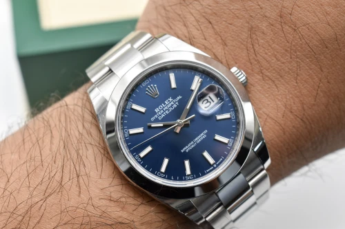Rolex Datejust 41 Stainless Steel Blue Baton Watch 126300 | 2024 Unworn