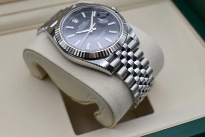 Rolex Datejust 41 Black Baton Stainless Steel Watch 126334 | 2026 Unworn