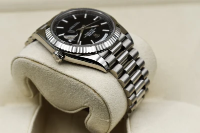 Rolex Day-Date 40 White Gold Black Baton Watch 228239 | 2024 B&P