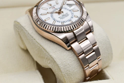 Rolex Skydweller 18ct Everose Gold Ivory Dial Watch 326935 | B&P