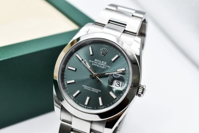 Rolex Datejust 41mm Mint Green Stainless Steel Watch 126300 | 2026 B & P