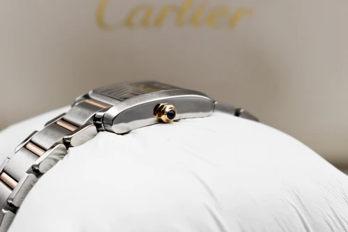 Cartier Tank Française Steel & Rose Gold Black Roman W5010001 | Box & Papers