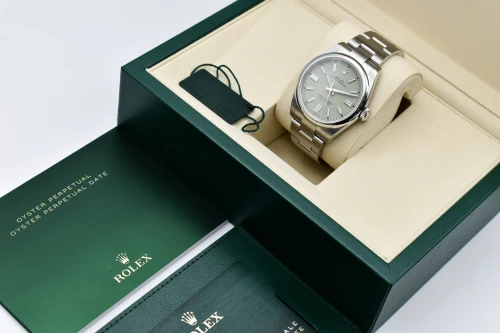 Rolex Oyster Perpetual 41mm Pistachio Stainless Steel Watch 134300 | Unworn