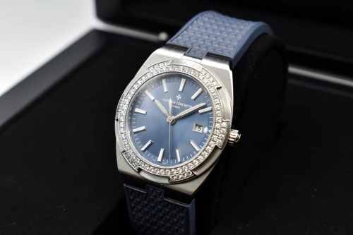 Vacheron Contstantin Overseas Ladies Stainless Steel Diamond Watch 1205V/100A-B590 | B&P