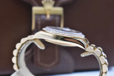 Rolex Day Date 36mm Blue Double String Diamond Dial 18388 | 1999 Box & Papers