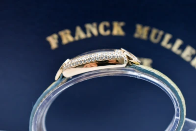 Franck Muller Cintrée Curvex 23mm Diamond Heart Gold Watch 2250 QZ HJ | B&P