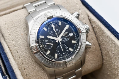 Breitling Avenger 43 Stainless Steel Black Dial 43 mm Watch A13385 | 2021 B&P
