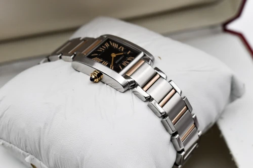 Cartier Tank Française Steel & Rose Gold Black Roman W5010001 | Box & Papers